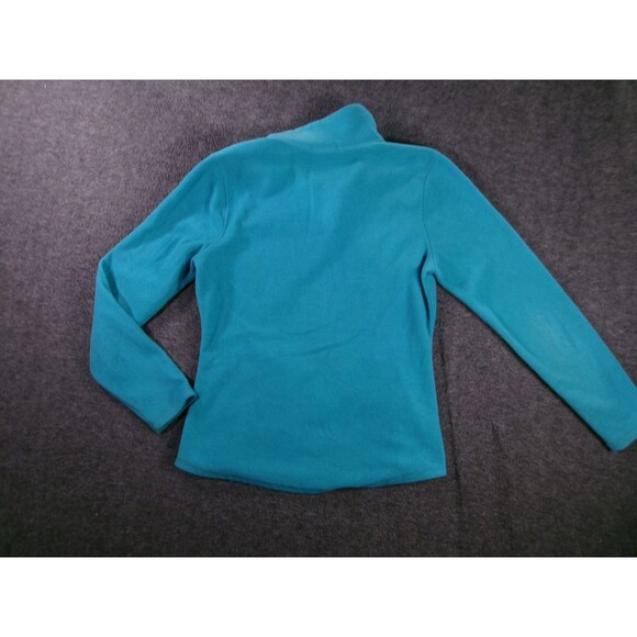 Old Navy Fleece Jacket Womens M Teal Full Zip Pockets Cozy Long Sleeve Casual - Picture 10 of 12